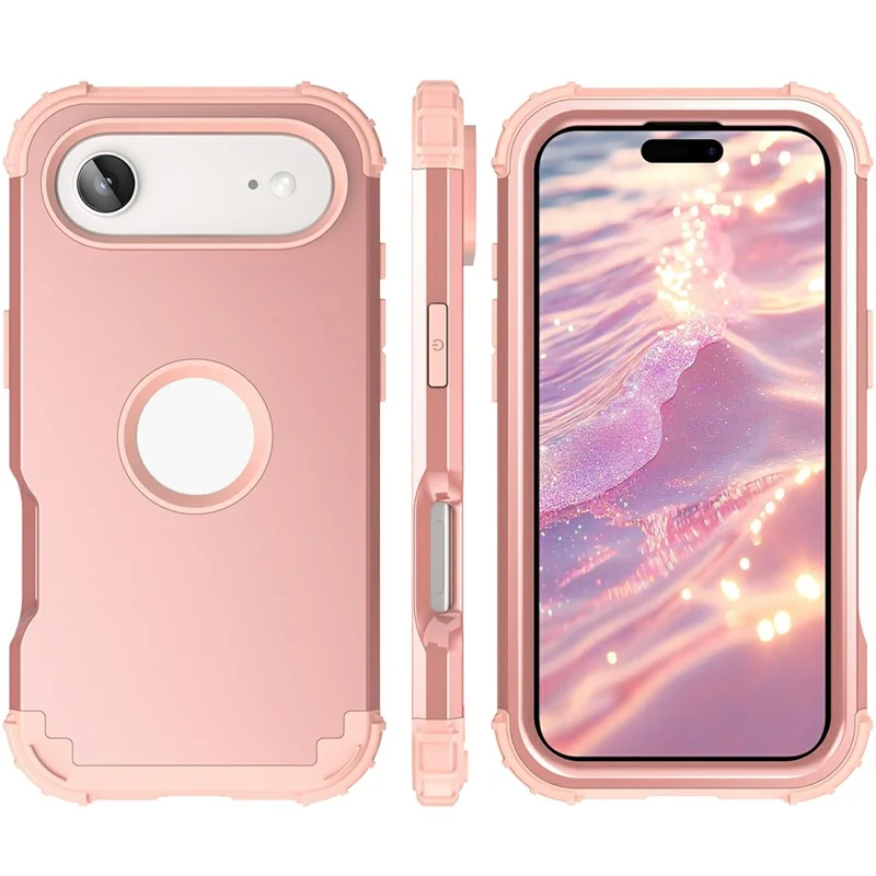 L-Style For iPhone Air Case Shockproof PC + TPU Phone Back Cover - Rose Gold