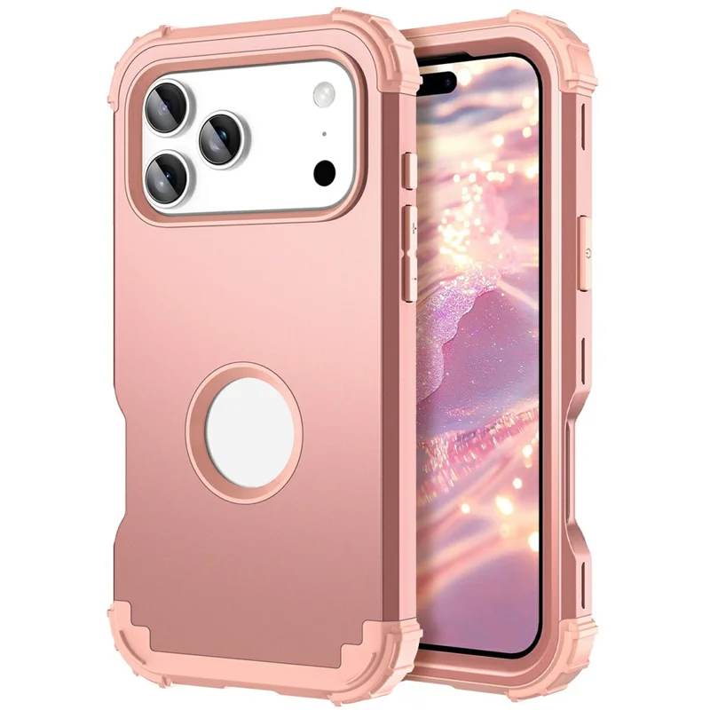 L-Style For iPhone 17 Pro Case Shockproof PC + TPU Phone Back Cover - Rose Gold