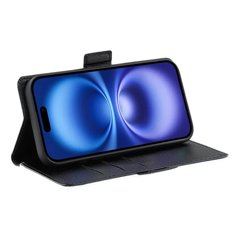 Groothandel Voor iPhone 16 Wallet Case DIY Heat Transfer Printing Lege Leren Telefoonhoes met Standaard / Litsjitekstuur