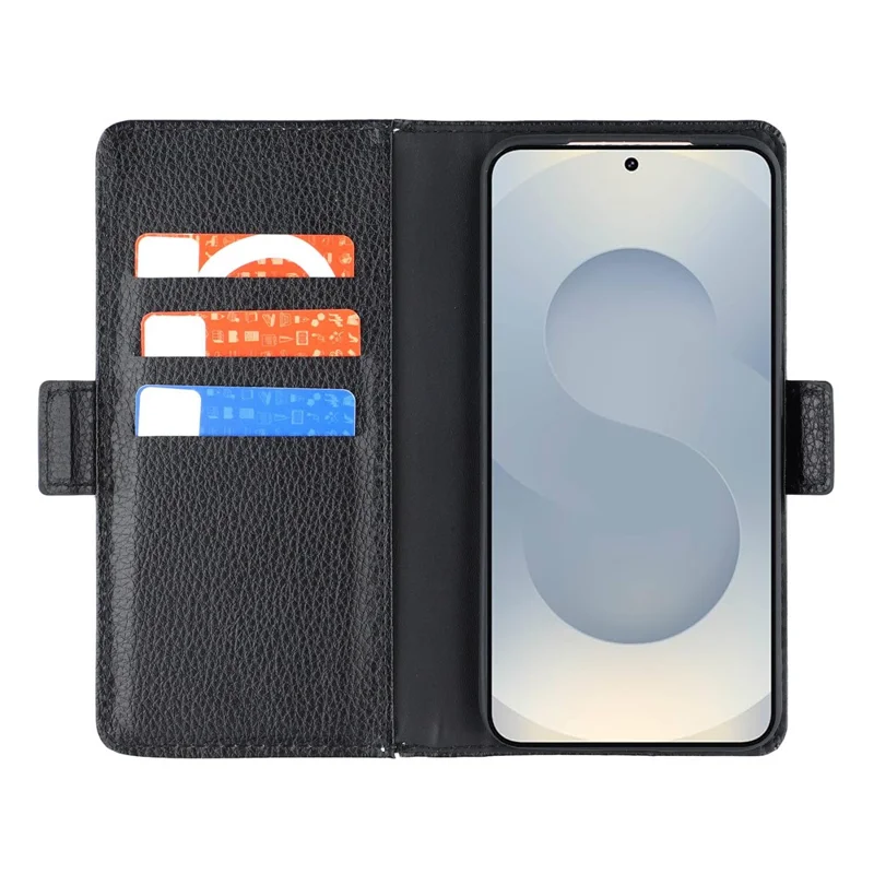 Bulk Purchasing For Samsung Galaxy S25+ Wallet Case DIY Heat Transfer Printing Blank Leather Phone Cover with Stand  /  Litchi Texture