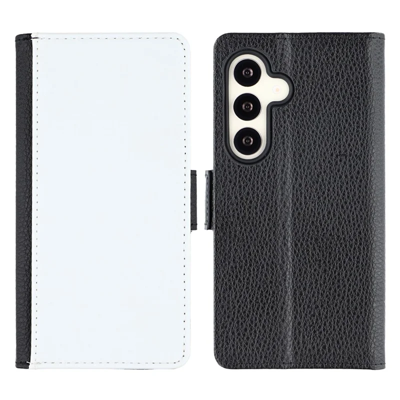 Bulk Purchasing For Samsung Galaxy A34 5G Wallet Case DIY Heat Transfer Printing Blank Leather Phone Cover with Stand  /  Litchi Texture