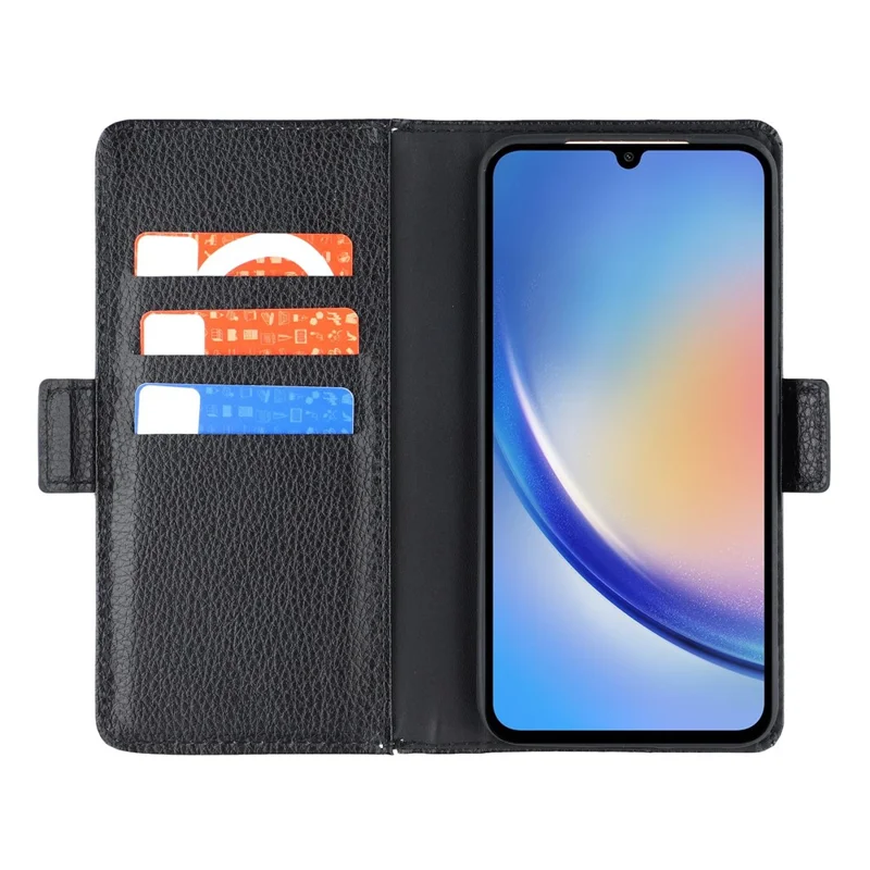Bulk Purchasing For Samsung Galaxy A15 4G / 5G Wallet Case DIY Heat Transfer Printing Blank Leather Phone Cover with Stand  /  Litchi Texture