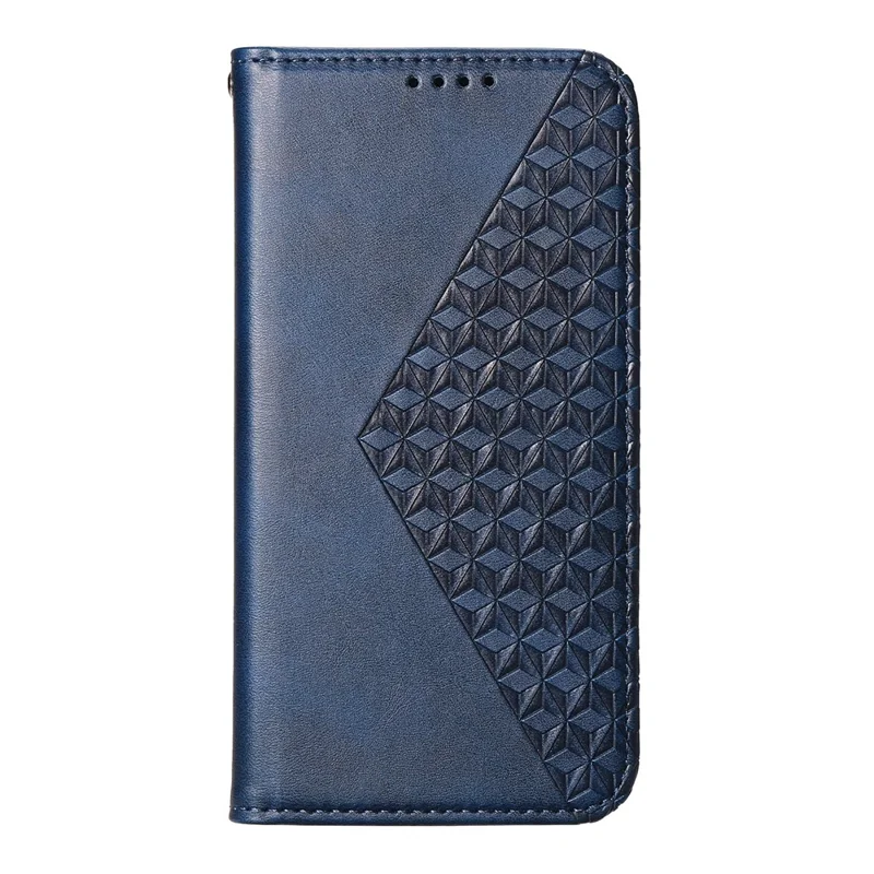 Capa para Xiaomi Redmi 15C 4G (Global) (171mm) / Poco C85 4G com Textura de Couro de Bezerro, Carteira de Couro PU com Alça de Pulso - Azul