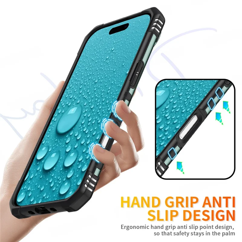 Funda de teléfono iPhone 17 Air Case PC + TPU anti-caída con soporte de anillo - Verde oscuro