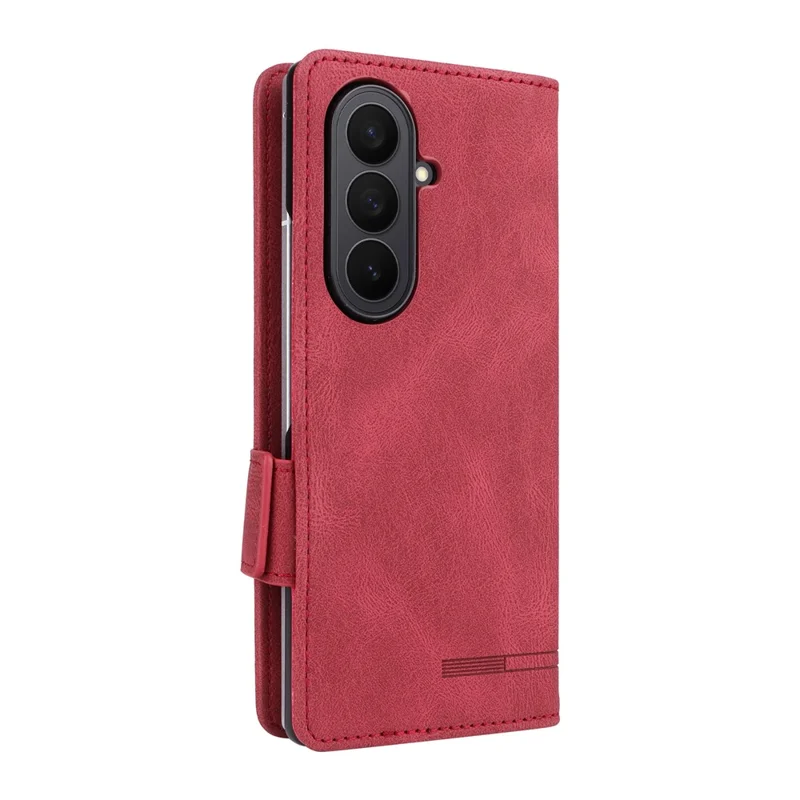 Per Samsung Galaxy Z Fold7 5G Custodia in Pelle Portafoglio Flip Phone Cover con Decorazione Hardware - Rosa