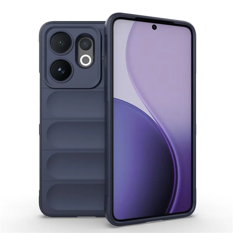 For vivo V60 5G Case Anti-Drop Soft TPU Rugged Phone Back Cover - Dark Blue