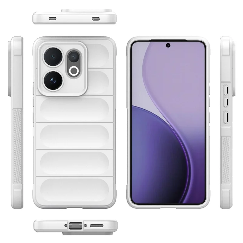 For vivo V60 5G Case Anti-Drop Soft TPU Rugged Phone Back Cover - White