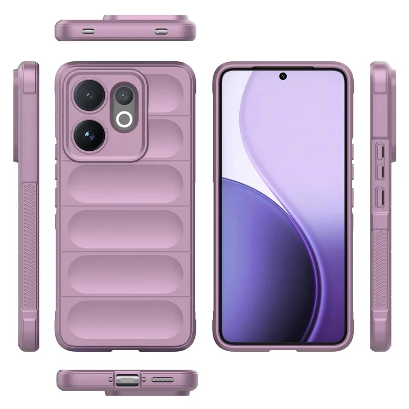 For vivo V60 5G Case Anti-Drop Soft TPU Rugged Phone Back Cover - Light Purple