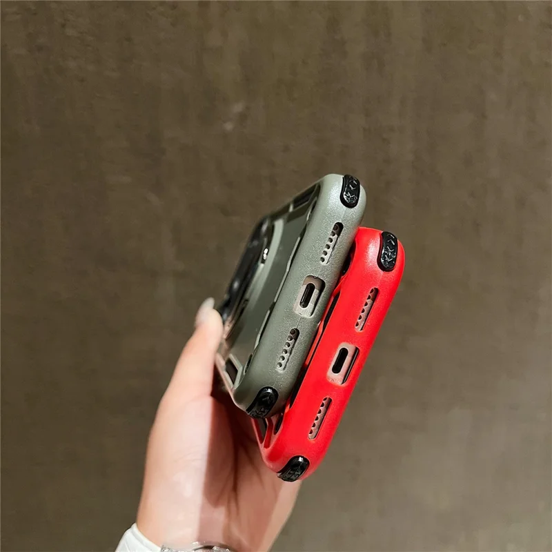 Voor iPhone 17 Pro Max Hoesje Ring + Standfunctie PC + TPU Stootvaste Telefoonhoes - Groen