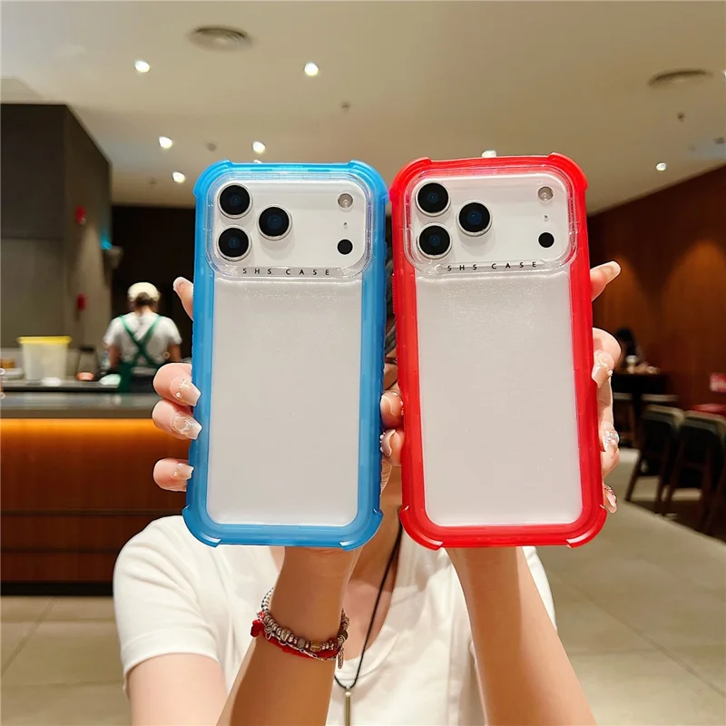 For iPhone 17 Pro Max Case 3 in 1 TPU+PC Matte Phone Cover Shockproof Back Protector - Orange