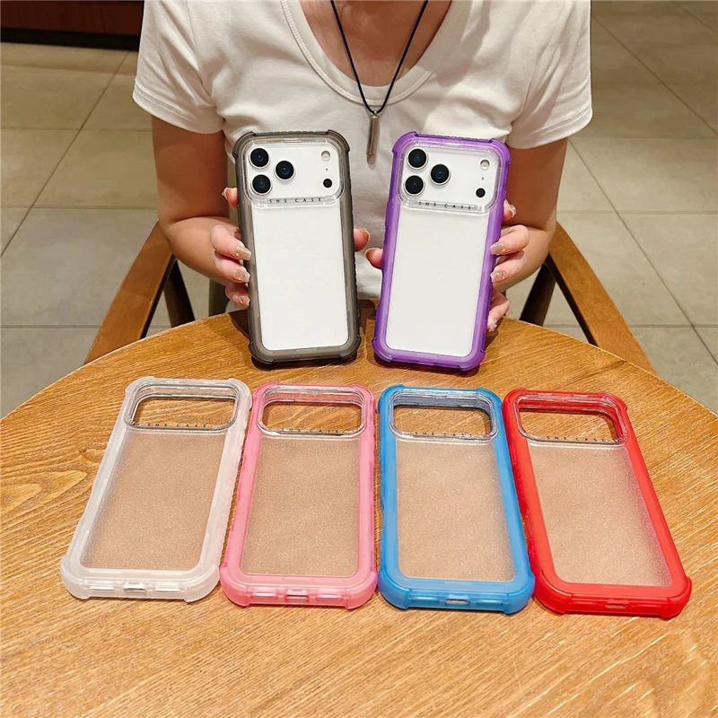 For iPhone 18 Pro / 17 Pro Case 3 in 1 TPU+PC Matte Phone Cover Shockproof Back Protector - Orange