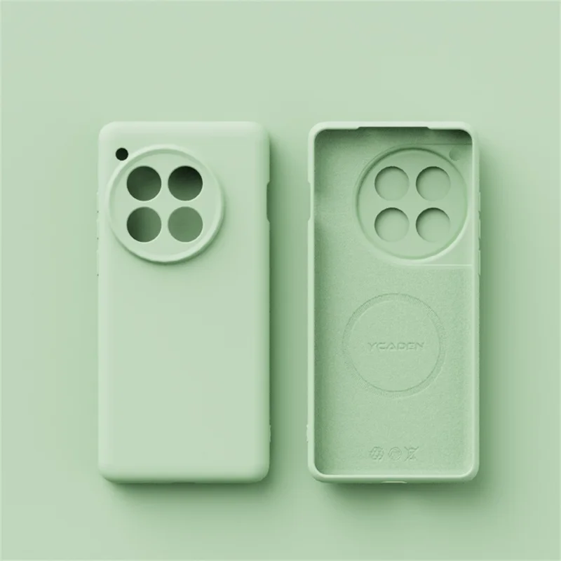 YCADEN For OnePlus 12 5G Magnetic Case Precise Cutouts TPU Phone Back Cover - Grass Green