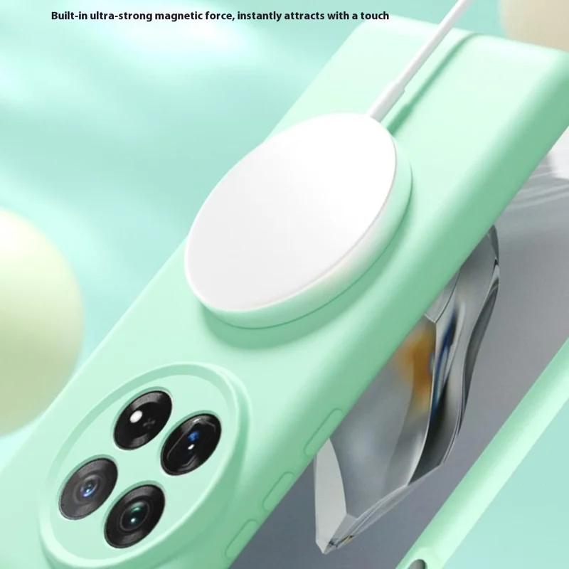 YCADEN For OnePlus 12 5G Magnetic Case Precise Cutouts TPU Phone Back Cover - Grass Green