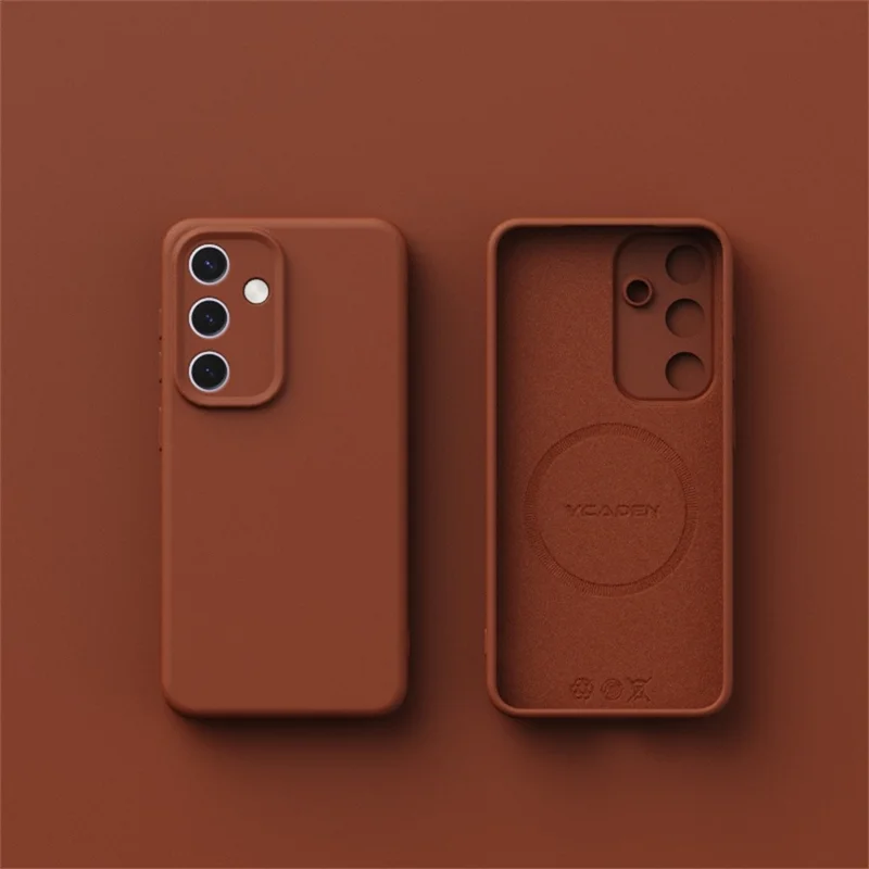YCADEN For Samsung Galaxy S25+ Magnetic Case Precise Cutouts TPU Phone Back Cover - Tan