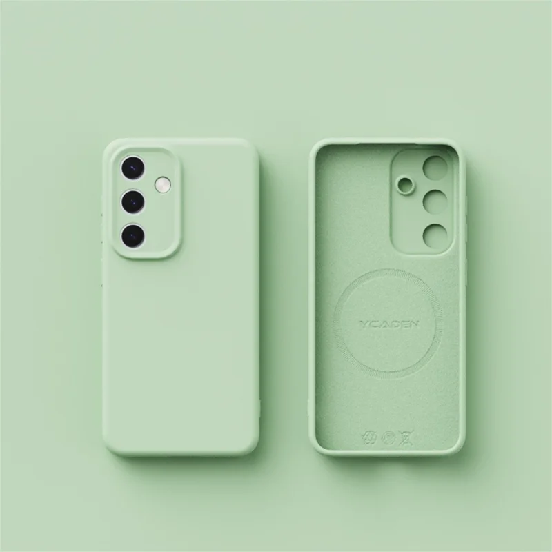 YCADEN For Samsung Galaxy S25 Magnetic Case Precise Cutouts TPU Phone Back Cover - Grass Green