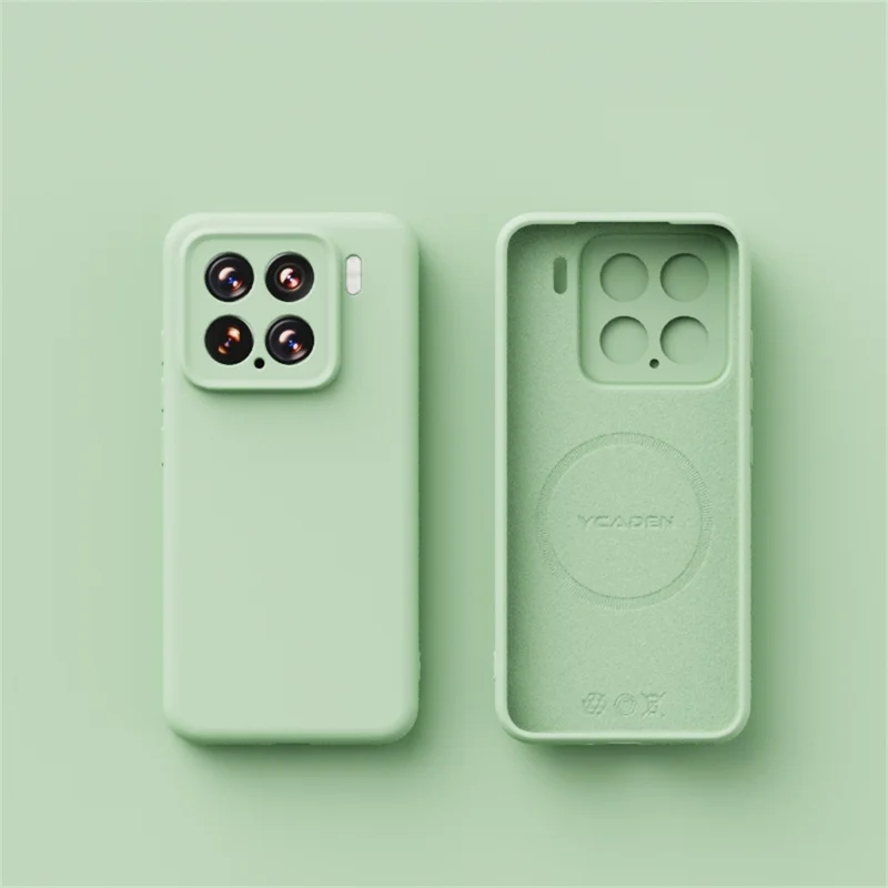 YCADEN Чехол для Xiaomi 15 совместимый с MagSafe с точными вырезами из ПК + ТПУ Зеленая трава