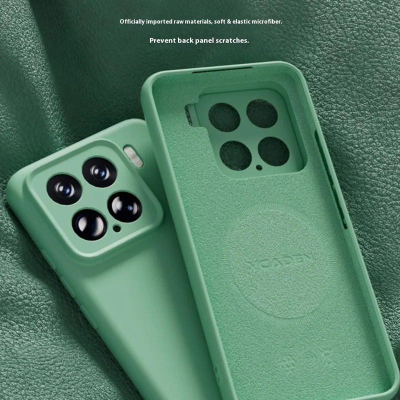 Étui YCADEN pour Xiaomi 15 Compatible avec MagSafe Découpes Précises Couverture Arrière de Téléphone PC + TPU - Jaune Crème