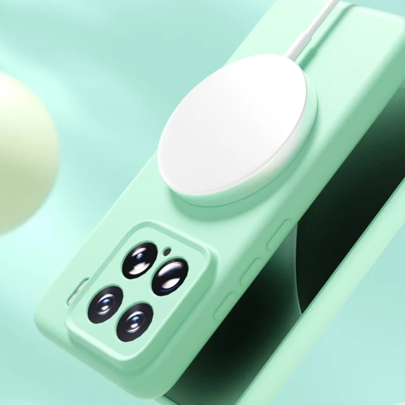 Étui YCADEN pour Xiaomi 15 Compatible avec MagSafe Découpes Précises Couverture Arrière de Téléphone PC + TPU - Jaune Crème