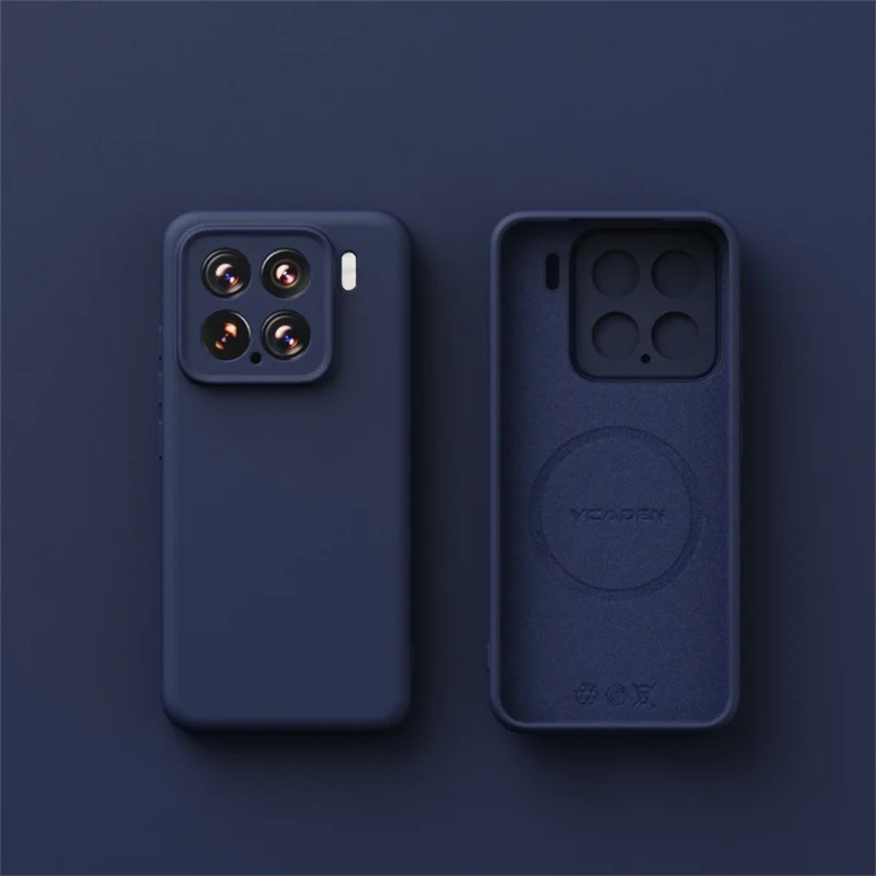 Cover YCADEN per Xiaomi 15 Compatibile con MagSafe Ritagli Precisi PC + TPU Cover Posteriore Telefono - Blu Scuro