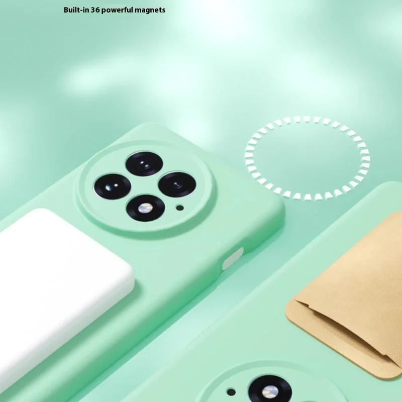 YCADEN til OnePlus 13 Case kompatibel med MagSafe præcise udsparinger TPU telefon bagdæksel - Græs grøn