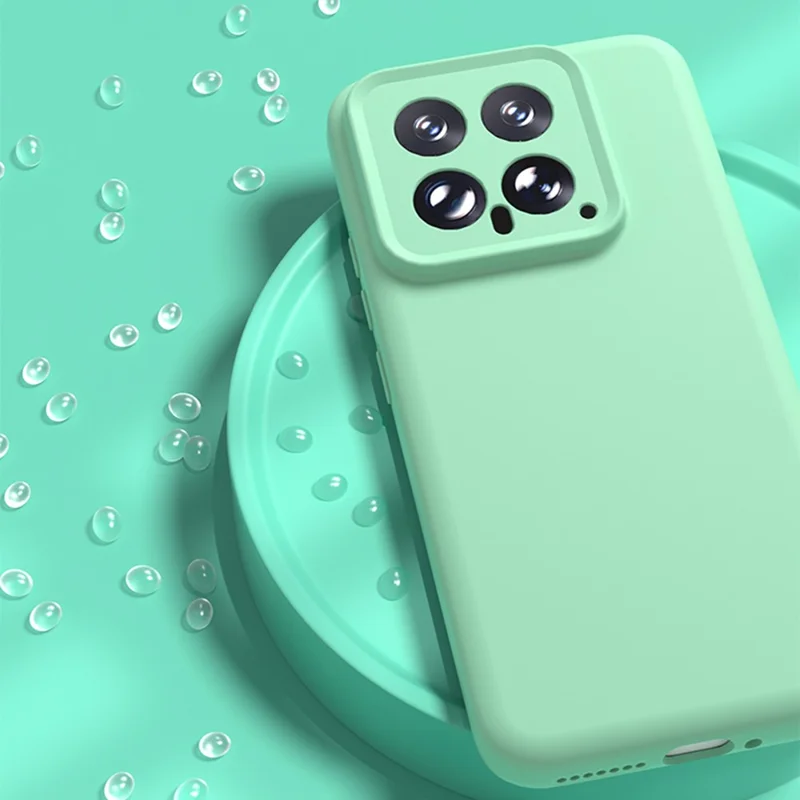 YCADEN Pour Étui Xiaomi 14 Compatible avec MagSafe Découpes Précises Coque Arrière de Téléphone PC + TPU - Vert Herbe