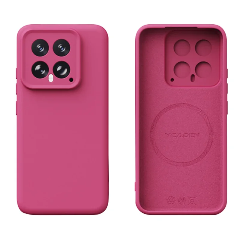 Funda YCADEN para Xiaomi 14 Compatible con MagSafe Cortes Precisos Cubierta Trasera de Teléfono PC + TPU - Pitaya