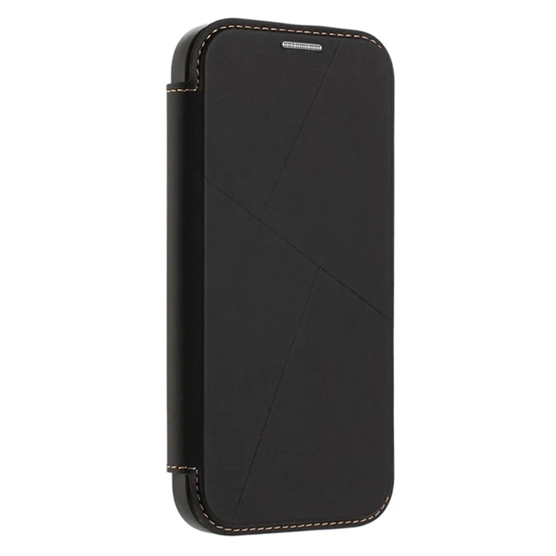 For iPhone 17 Case Magnetic Closure Card Slot Leather Flip Phone Cover - Black
