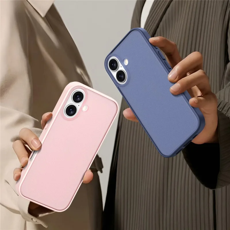 For iPhone 16 Case Skin Feel Frosted PC + TPU Protective Phone Cover - Orange