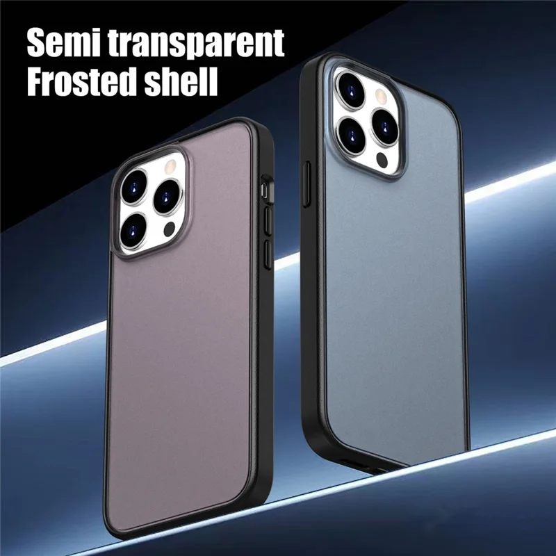 For iPhone 15 Pro Case Skin Feel Frosted PC + TPU Protective Phone Cover - White