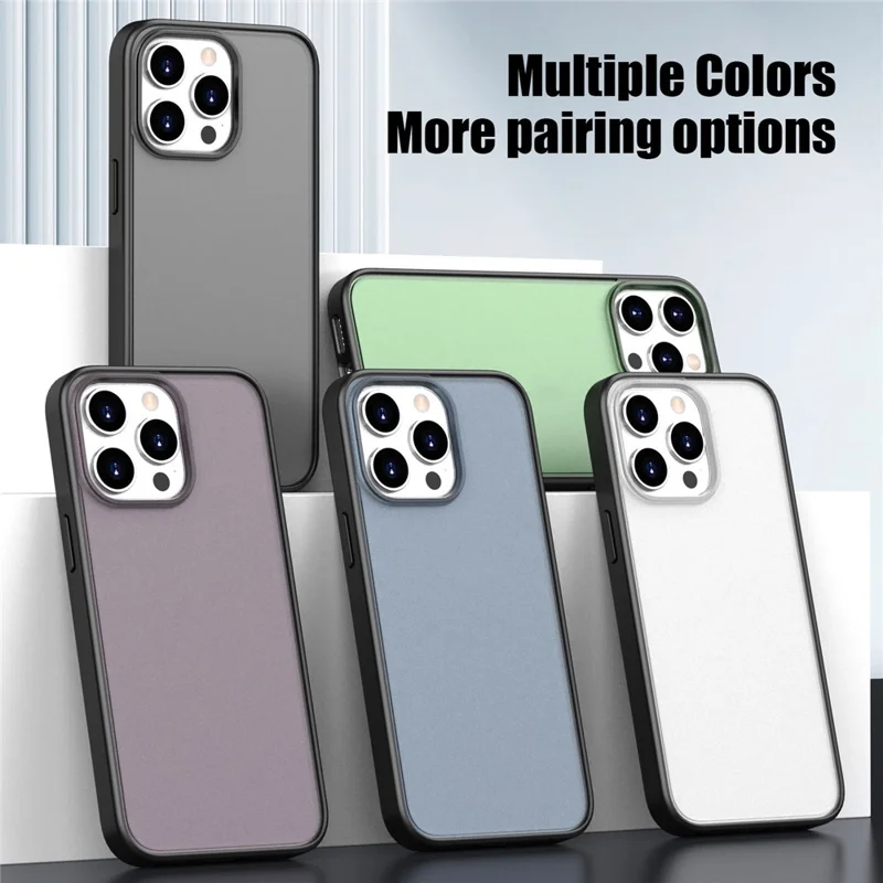 For iPhone 15 Pro Case Skin Feel Frosted PC + TPU Protective Phone Cover - White