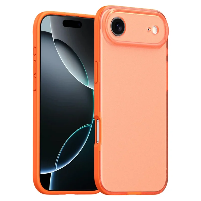 Étui Skin Feel Givré PC + TPU pour iPhone 17 - Couverture de Protection Téléphone - Orange