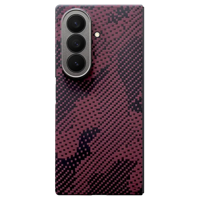 For Samsung Galaxy Z Fold7 5G Magnetic Case Precise Cutouts Camouflage Pattern Aramid Fiber Phone Cover with Metal Lens Frame / Front Frame