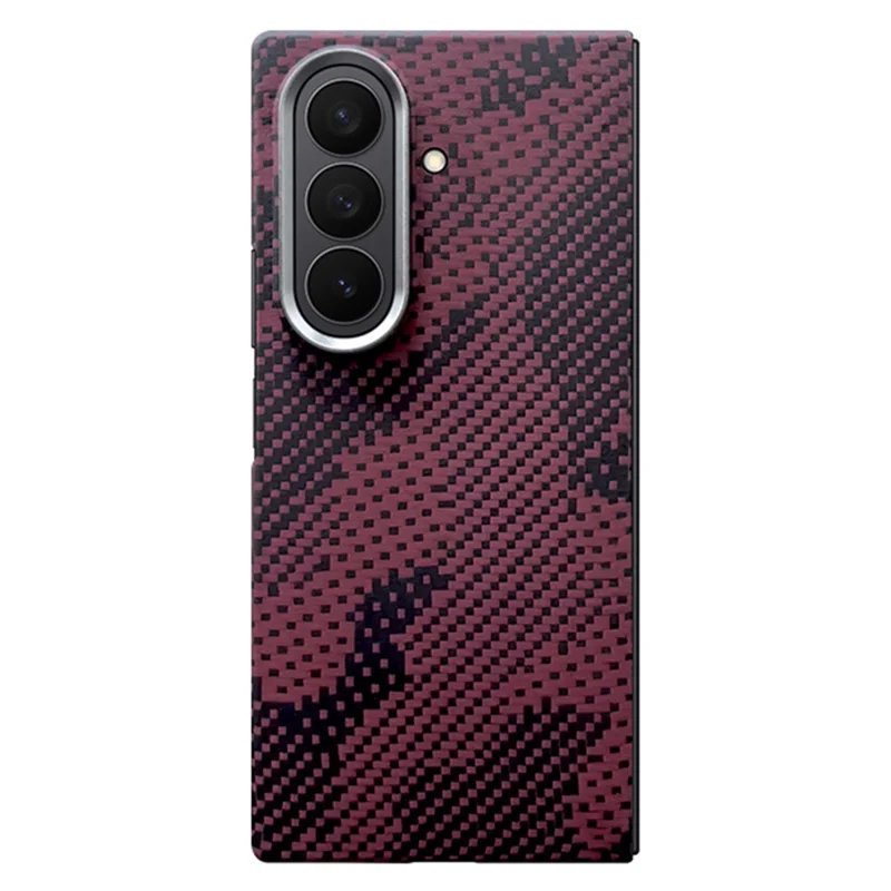 For Samsung Galaxy Z Fold7 5G Magnetic Case Camouflage Pattern Aramid Fiber Phone Cover with Metal Lens Frame