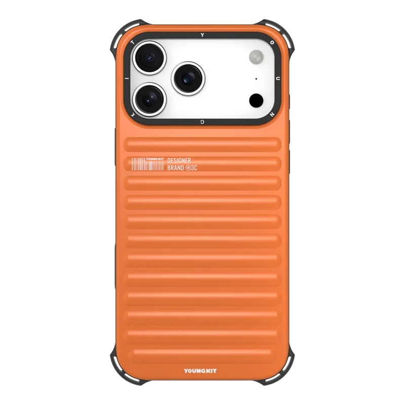 YOUNGKIT For iPhone 17 Pro Case Compatible with MagSafe Suitcase Texture IMD TPU Phone Cover - Orange