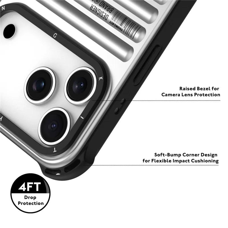 YOUNGKIT For iPhone 17 Pro Case Compatible with MagSafe Suitcase Texture IMD TPU Phone Cover - Orange