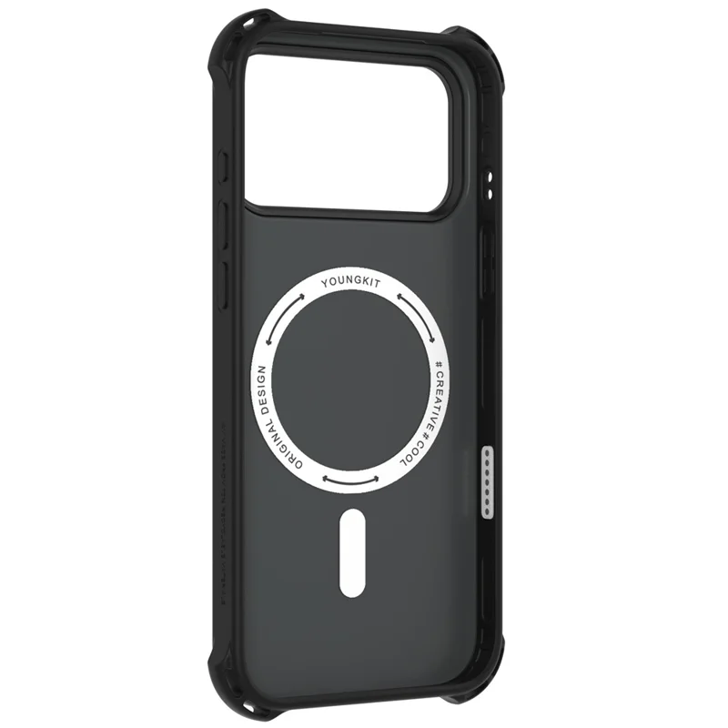 YOUNGKIT For iPhone 17 Pro Max Case Compatible with MagSafe Suitcase Texture IMD TPU Phone Cover - Orange