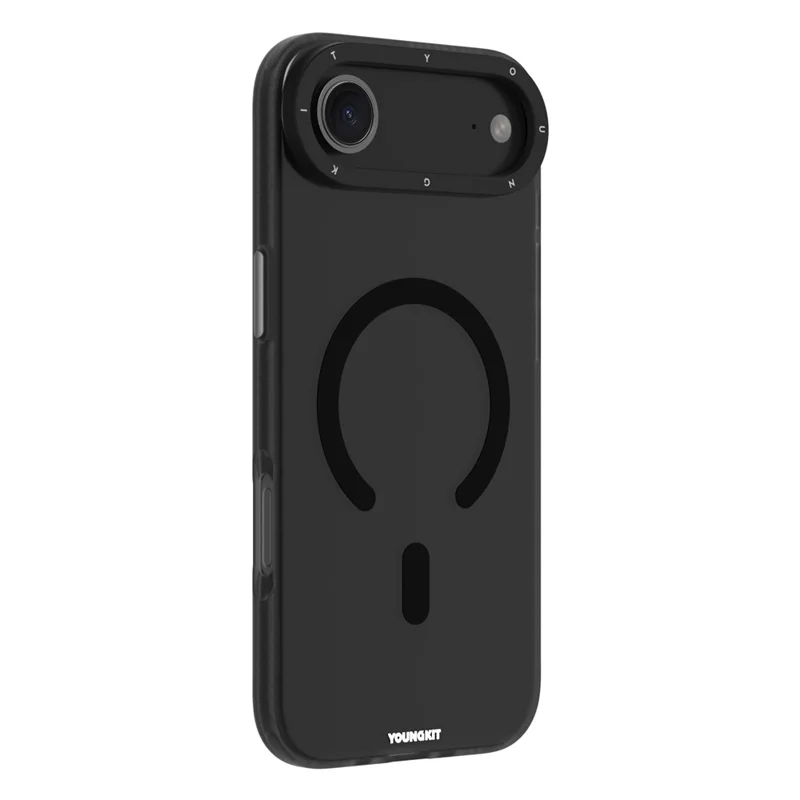 YOUNGKIT For iPhone Air Matte Case Compatible with MagSafe PET TPU Phone Cover - Transparent Black