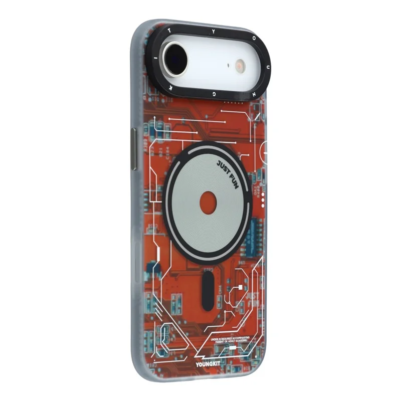 Serie de Tecnología YOUNGKIT para iPhone 17 Air Magnetic Case Funda Dura de PC IMD - Lava Orange