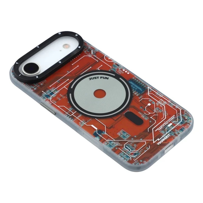 Serie de Tecnología YOUNGKIT para iPhone 17 Air Magnetic Case Funda Dura de PC IMD - Lava Orange