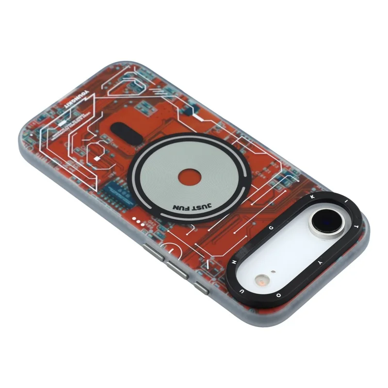 Serie de Tecnología YOUNGKIT para iPhone 17 Air Magnetic Case Funda Dura de PC IMD - Lava Orange