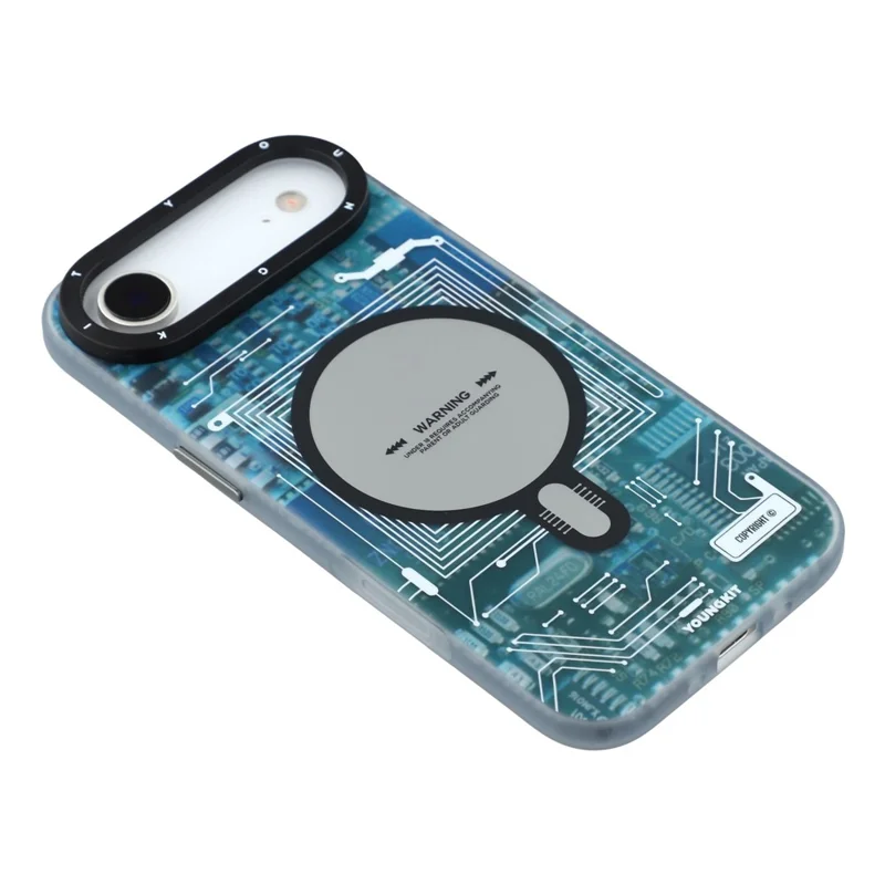 YOUNGKIT Technology Series for iPhone Air Magnetic Case Hard PC IMD Phone Cover - Ghost Grey