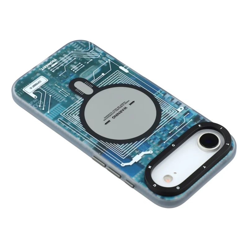 YOUNGKIT Technology Series for iPhone Air Magnetic Case Hard PC IMD Phone Cover - Ghost Grey
