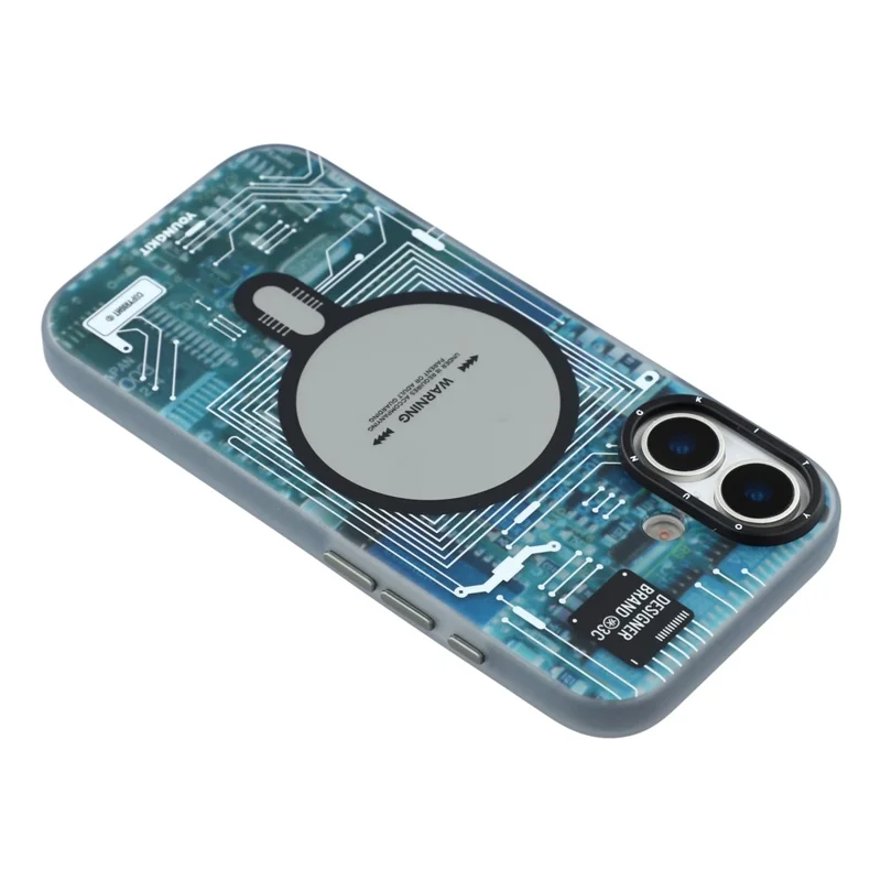 Série YOUNGKIT Technology para iPhone 17 Capa Magnética Rígida PC IMD - Ghost Grey