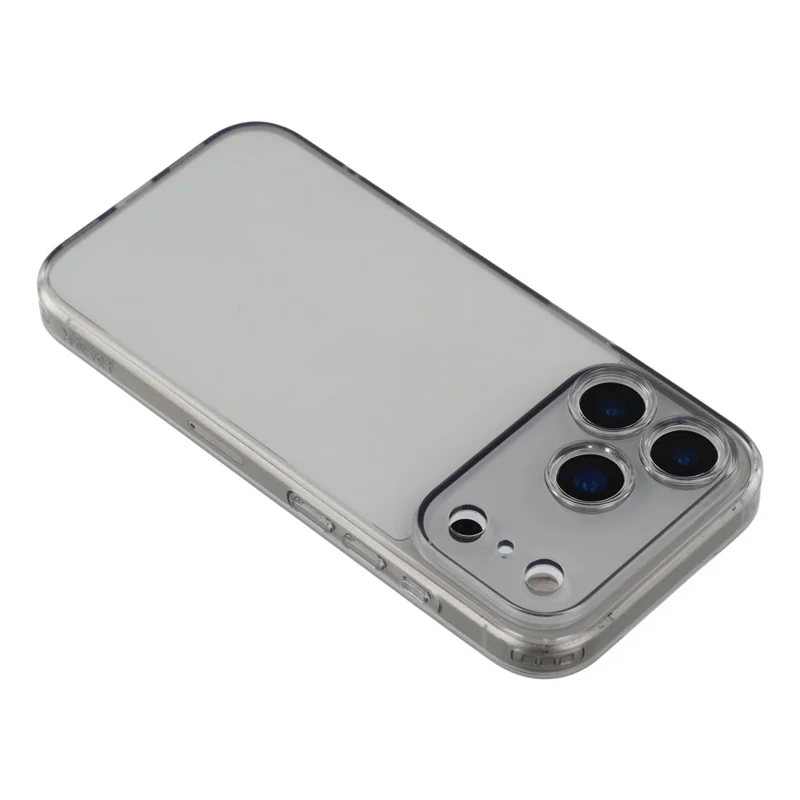 X-LEVEL For iPhone 17 Pro Case Precise Cutout Matte Tempered Glass + TPU Phone Cover - Transparent Black