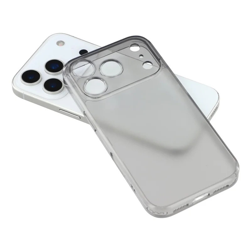 X-LEVEL For iPhone 17 Pro Case Precise Cutout Matte Tempered Glass + TPU Phone Cover - Transparent Black