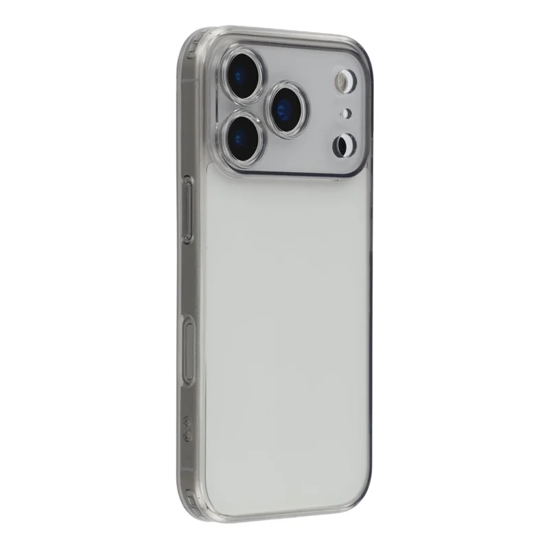 X-LEVEL For iPhone 17 Pro Max Case Precise Cutout Matte Tempered Glass + TPU Phone Cover - Transparent Black