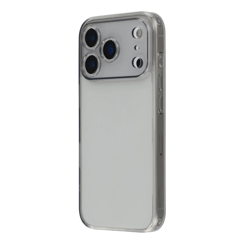 X-LEVEL For iPhone 17 Pro Max Case Precise Cutout Matte Tempered Glass + TPU Phone Cover - Transparent Black