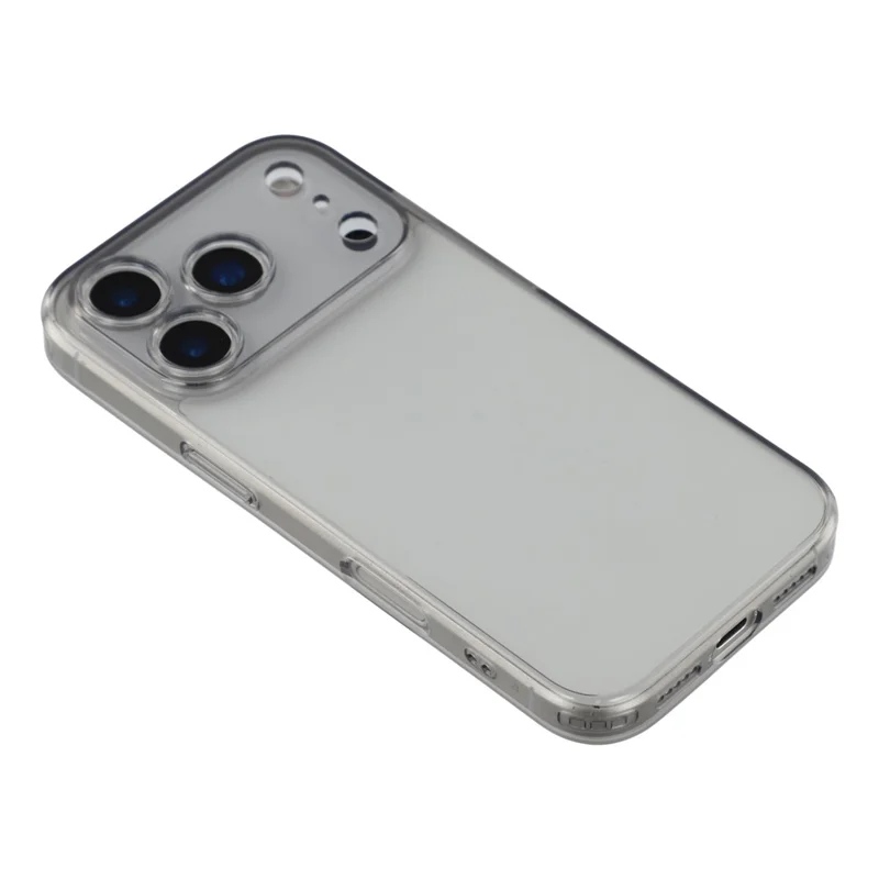 X-LEVEL For iPhone 17 Pro Max Case Precise Cutout Matte Tempered Glass + TPU Phone Cover - Transparent Black