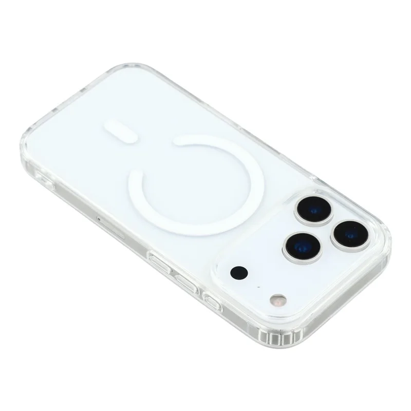KIGC For iPhone 17 Pro Max Clear Case Compatible with MagSafe TPU + PC Shockproof Phone Back Cover