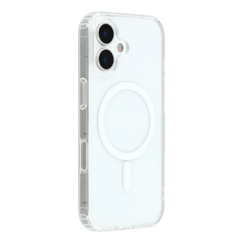 KIGC для iPhone 17 прозрачный чехол, совместимый с MagSafe, TPU + PC противоударный задний чехол для телефона